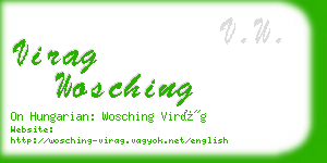 virag wosching business card